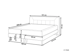 Beliani Jenkkisanky Sametti Beige 180 X 200 Cm Marquise Best