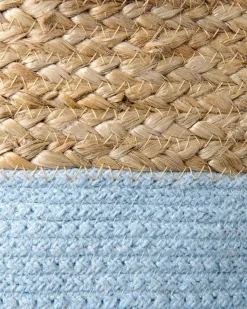 Beliani Juuttikori Beige/Vaaleansininen 50 Cm 2 Kpl Gajar Online