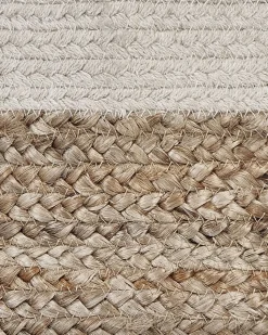 Beliani Juuttikori Beige/Valkoinen 35 Cm Sonipat Clearance