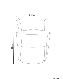 Beliani Juuttikori Beige/Valkoinen 35 Cm Sonipat Clearance