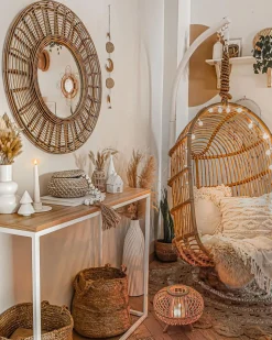 Beliani Juuttikori Hiekanruskea 2 Kpl Kaella Clearance