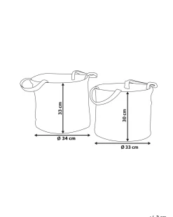Beliani Juuttikori Hiekanruskea 2 Kpl Kaella Clearance