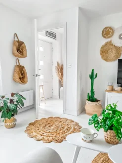 Beliani Juuttikori Hiekanruskea 2 Kpl Kaella Clearance