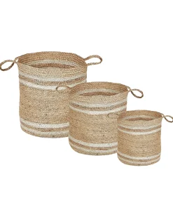 Beliani Juuttikori Luonnonvari/Beige 3 Kpl Zhob Cheap