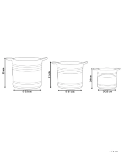 Beliani Juuttikori Luonnonvari/Beige 3 Kpl Zhob Cheap