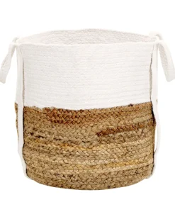 Beliani Juuttikori Luonnonvari/Valkoinen 2 Kpl Bellpat Cheap