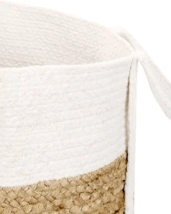 Beliani Juuttikori Luonnonvari/Valkoinen 2 Kpl Bellpat Cheap