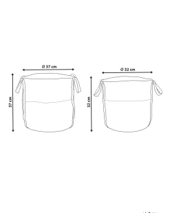 Beliani Juuttikori Luonnonvari/Valkoinen 2 Kpl Bellpat Cheap