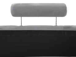 Beliani Kaareva Vaaleanharmaa 7-Istuttava Samettisohva Rotunde Online