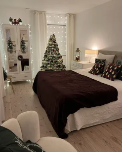 Beliani Kaksipuolinen Viininpunainen Huopa 180 X 220 Cm Tantan Fashion