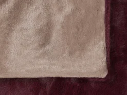 Beliani Kaksipuolinen Viininpunainen Huopa 180 X 220 Cm Tantan Fashion