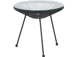 Beliani Kalustesetti Musta Poyta Ja 2 Tuolia Acapulco Ii Clearance