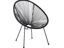 Beliani Kalustesetti Musta Poyta Ja 2 Tuolia Acapulco Ii Clearance