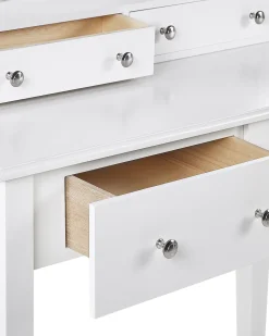 Beliani Kampauspoyta 4 Laatikkoa Peili Jakkara Valkoinen Lune Cheap