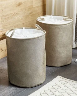 Beliani Kangaskori Beige 2 Kpl Samti Best Sale