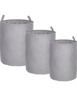 Beliani Kangaskori Harmaa 3 Kpl Archa Flash Sale