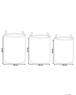 Beliani Kangaskori Harmaa 3 Kpl Archa Flash Sale