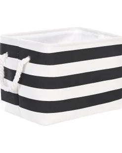 Beliani Kangaskori Musta/Valkoinen 3 Kpl Darqab Fashion