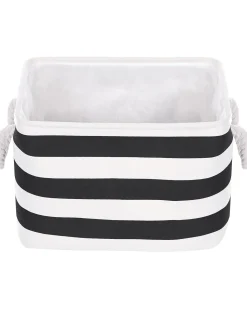 Beliani Kangaskori Musta/Valkoinen 3 Kpl Darqab Fashion