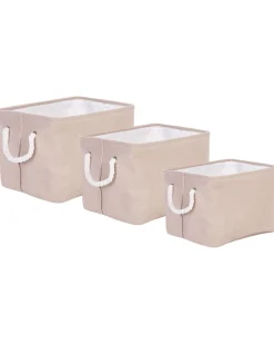 Beliani Kangaskori Ruskeanharmaa 3 Kpl Darqab Best Sale