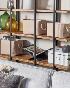 Beliani Kangaskori Ruskeanharmaa 3 Kpl Darqab Best Sale