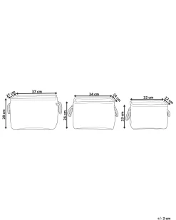 Beliani Kangaskori Ruskeanharmaa 3 Kpl Darqab Best Sale