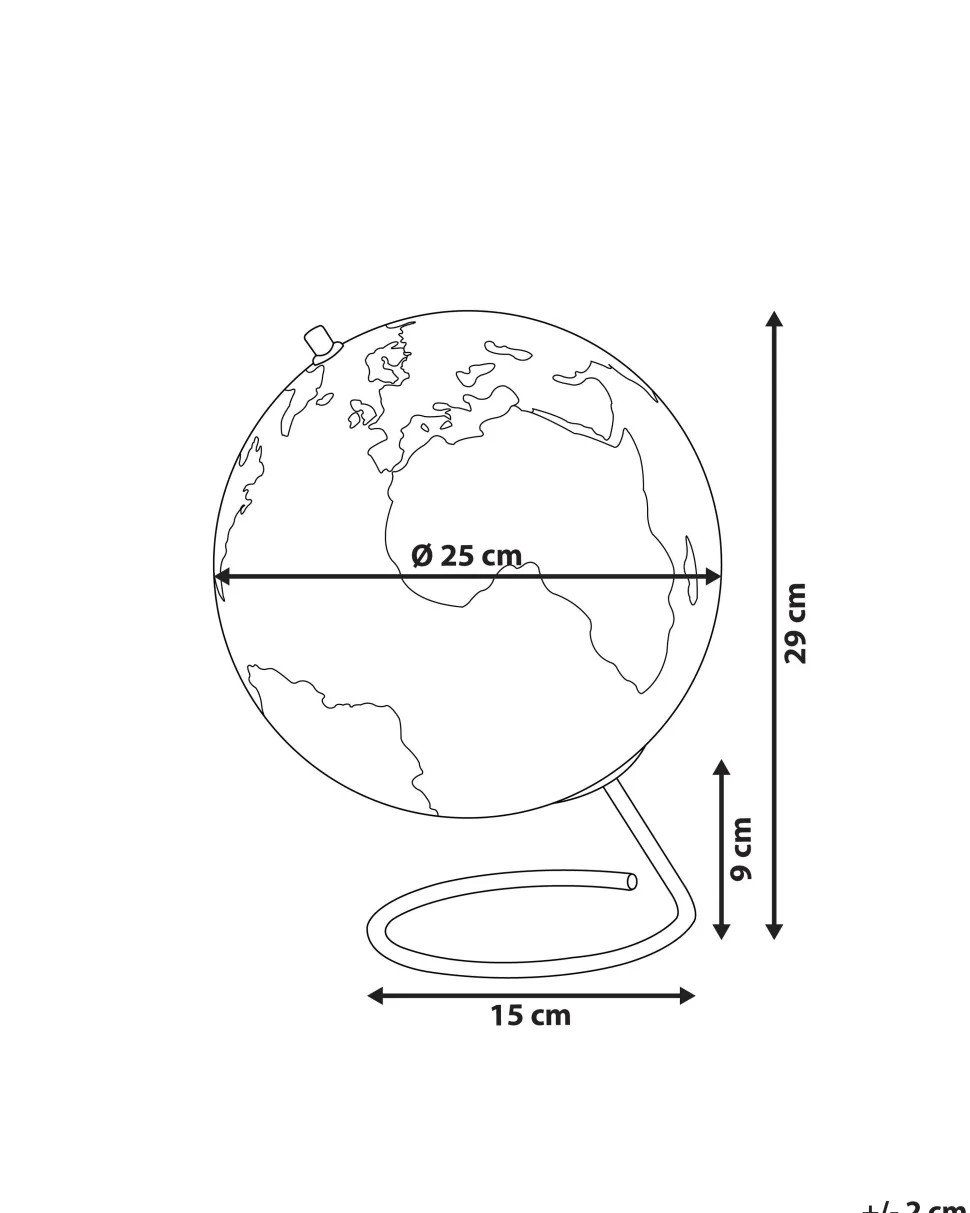 Beliani Karttapallo Magneeteilla Sininen 29 Cm Cartier Cheap