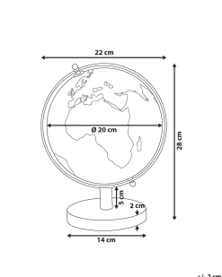Beliani Karttapallo Ruusukulta/Vaaleanpunainen 28 Cm Cabot Outlet