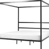 Beliani Katossanky Metalli Musta 180 X 200 Cm Lestards Cheap
