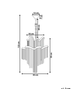Beliani Kattokruunu 6 Polttimoa Hopea Mucone Online