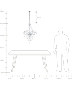 Beliani Kattokruunu 5 Polttimoa Metalli Hopea Locone Discount