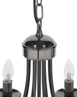 Beliani Kattokruunu 8 Polttimoa Metalli Musta Teesta Clearance