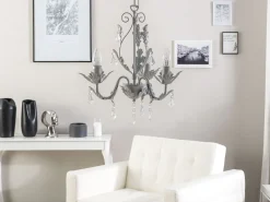 Beliani Kattokruunu 3 Polttimoa Rauta Harmaa Isen Best Sale