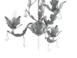 Beliani Kattokruunu 3 Polttimoa Rauta Harmaa Isen Best Sale