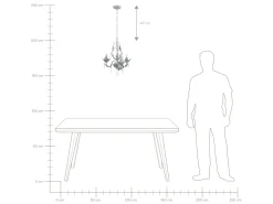 Beliani Kattokruunu 3 Polttimoa Rauta Harmaa Isen Best Sale