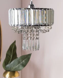 Beliani Kattokruunu Rauta Vaaleanharmaa Adorn Discount