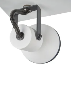 Beliani Kattovalaisin 3 Polttimoa Rauta Valkoinen/Musta Baro Discount