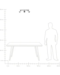 Beliani Kattovalaisin 3 Polttimoa Rauta Valkoinen/Musta Baro Discount