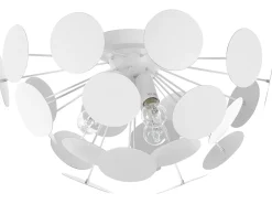 Beliani Kattovalaisin 3 Polttimoa Metalli Valkoinen Maritsa Fashion