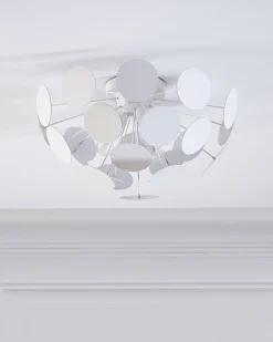 Beliani Kattovalaisin 3 Polttimoa Metalli Valkoinen Maritsa Fashion