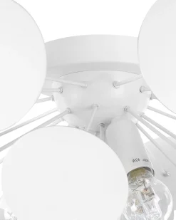 Beliani Kattovalaisin 3 Polttimoa Metalli Valkoinen Maritsa Fashion