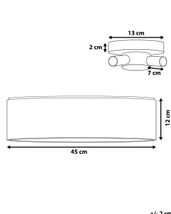 Beliani Kattovalaisin 3 Polttimoa Polypuuvilla Valkoinen Rena Outlet