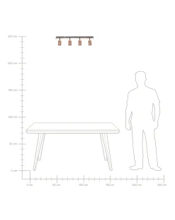 Beliani Kattovalaisin 4 Polttimoa Metalli Kupari Tigris Hot