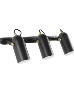 Beliani Kattovalaisin 3 Polttimoa Metalli Musta Tyria Best Sale