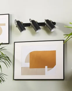 Beliani Kattovalaisin 3 Polttimoa Metalli Musta Tyria Best Sale