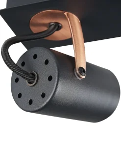 Beliani Kattovalaisin 2 Polttimoa Metalli Musta Klip Online