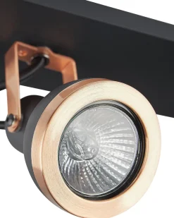 Beliani Kattovalaisin 2 Polttimoa Rauta Musta/Kupari Baro Cheap