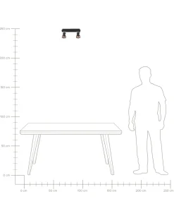 Beliani Kattovalaisin 2 Polttimoa Rauta Musta/Kupari Baro Cheap