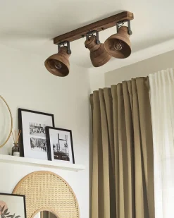 Beliani Kattovalaisin 3 Polttimoa Tumma Mangopuu Pennai Cheap