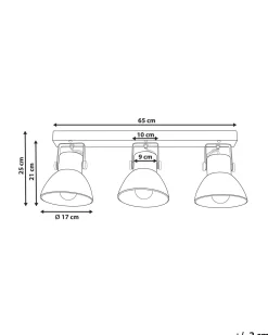 Beliani Kattovalaisin 3 Polttimoa Tumma Mangopuu Pennai Cheap